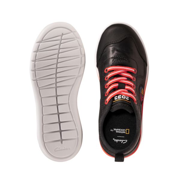 Clarks Girls Scape Sonar Kid Casual Shoes Black | CA-9784650